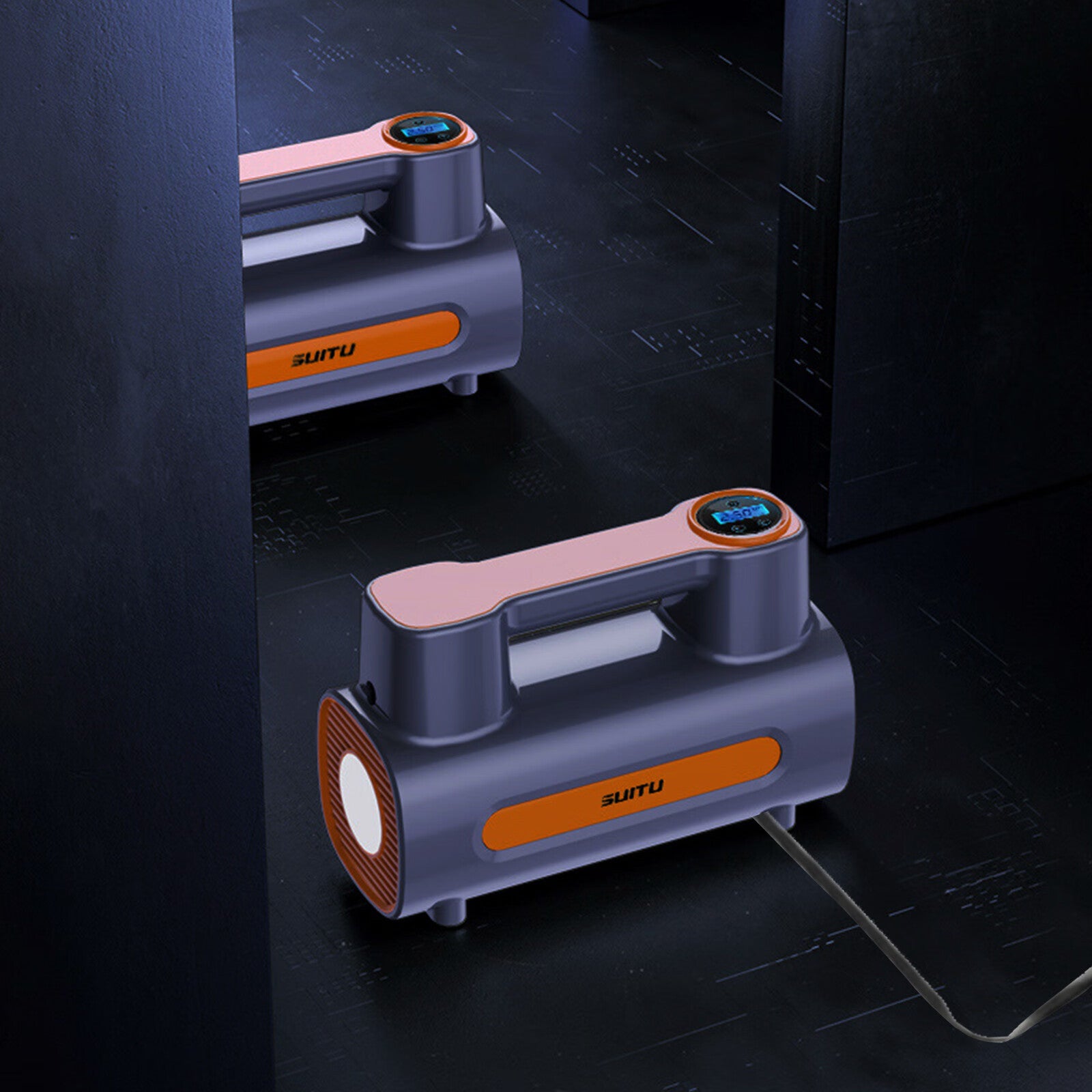 Compressor de ar portátil para automóvel 12V – Inflador elétrico de pneus 