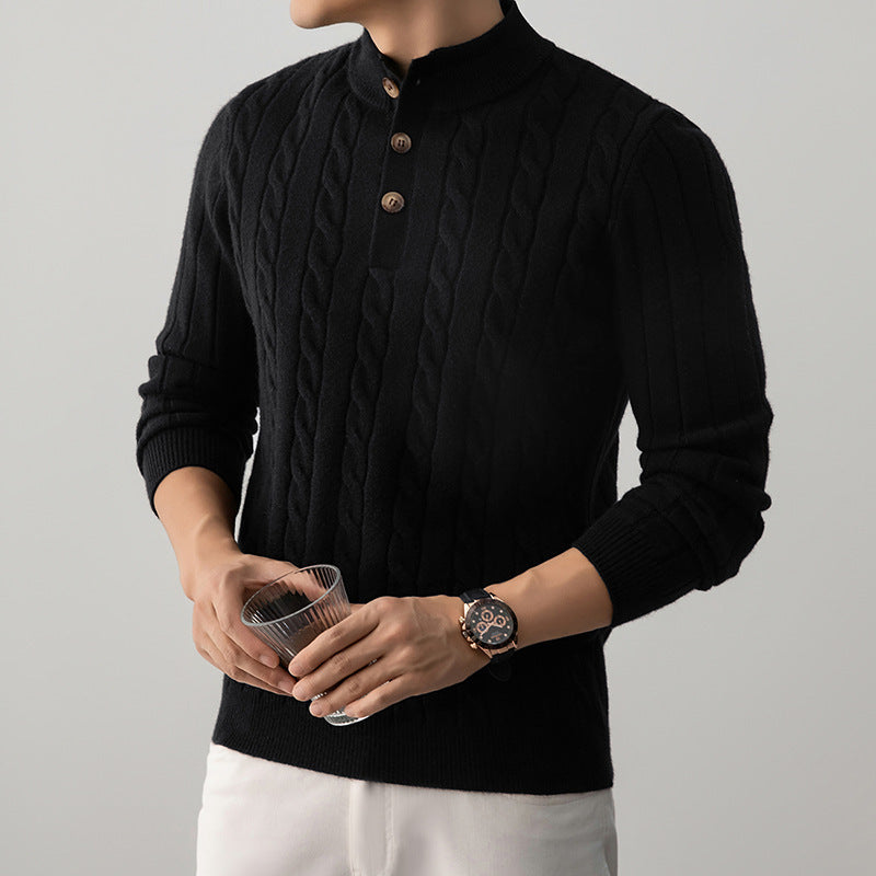 Jersey de Punto – Cuello Alto y Estilo Moderno