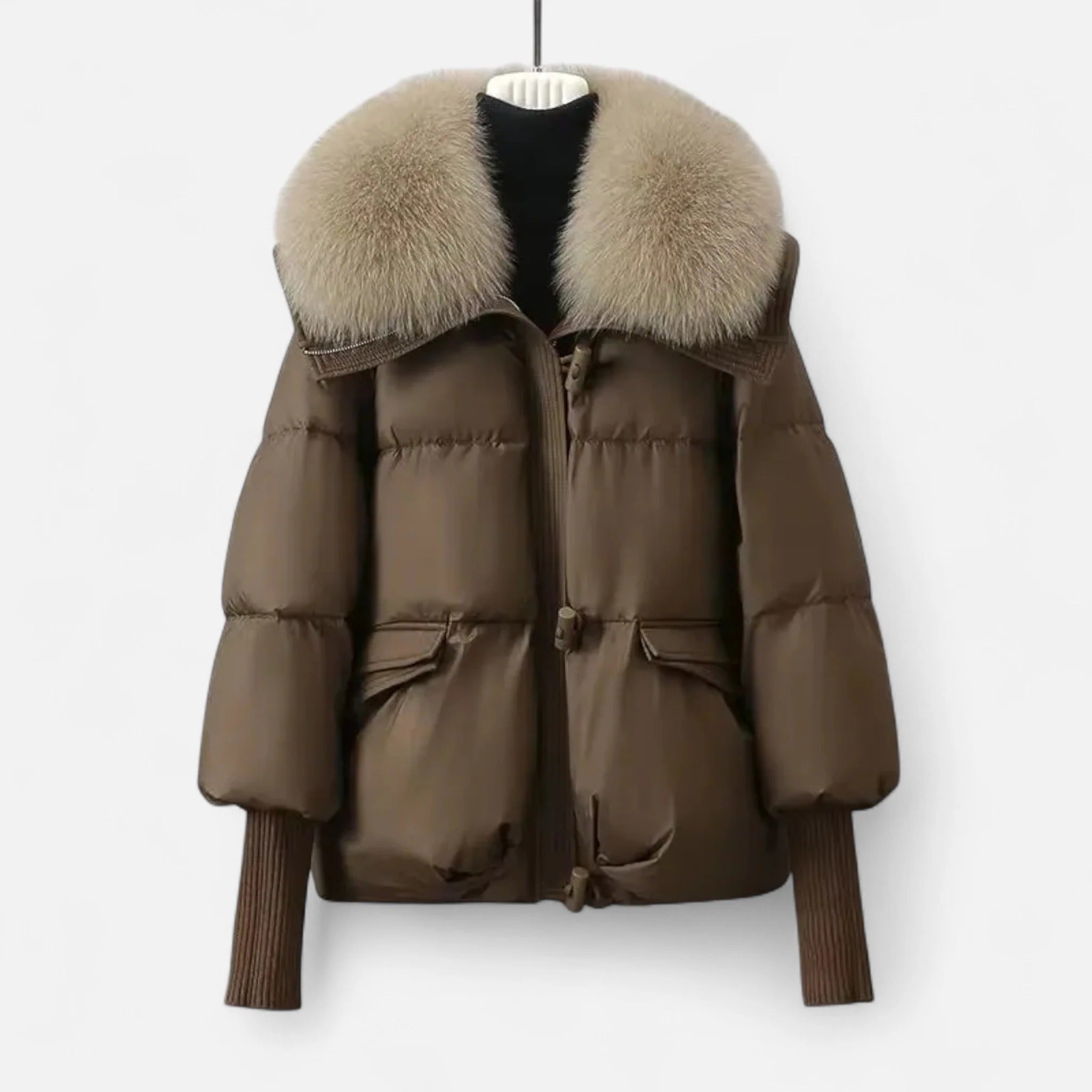 Moritz™ | Abrigo de invierno acolchado con lujoso cuello de piel