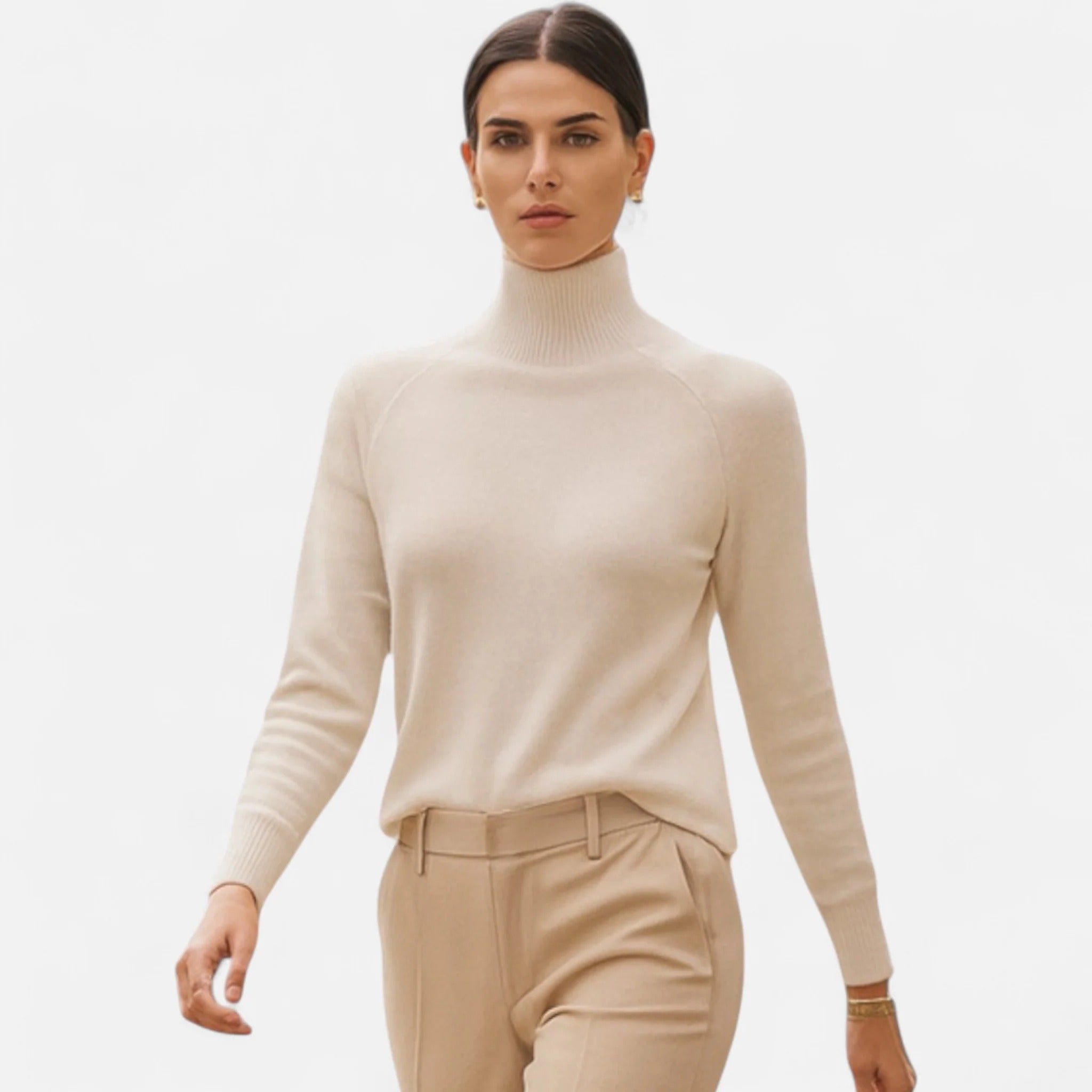 Moritz™ | Suéter de cuello alto de lana merino y cachemira para mujer