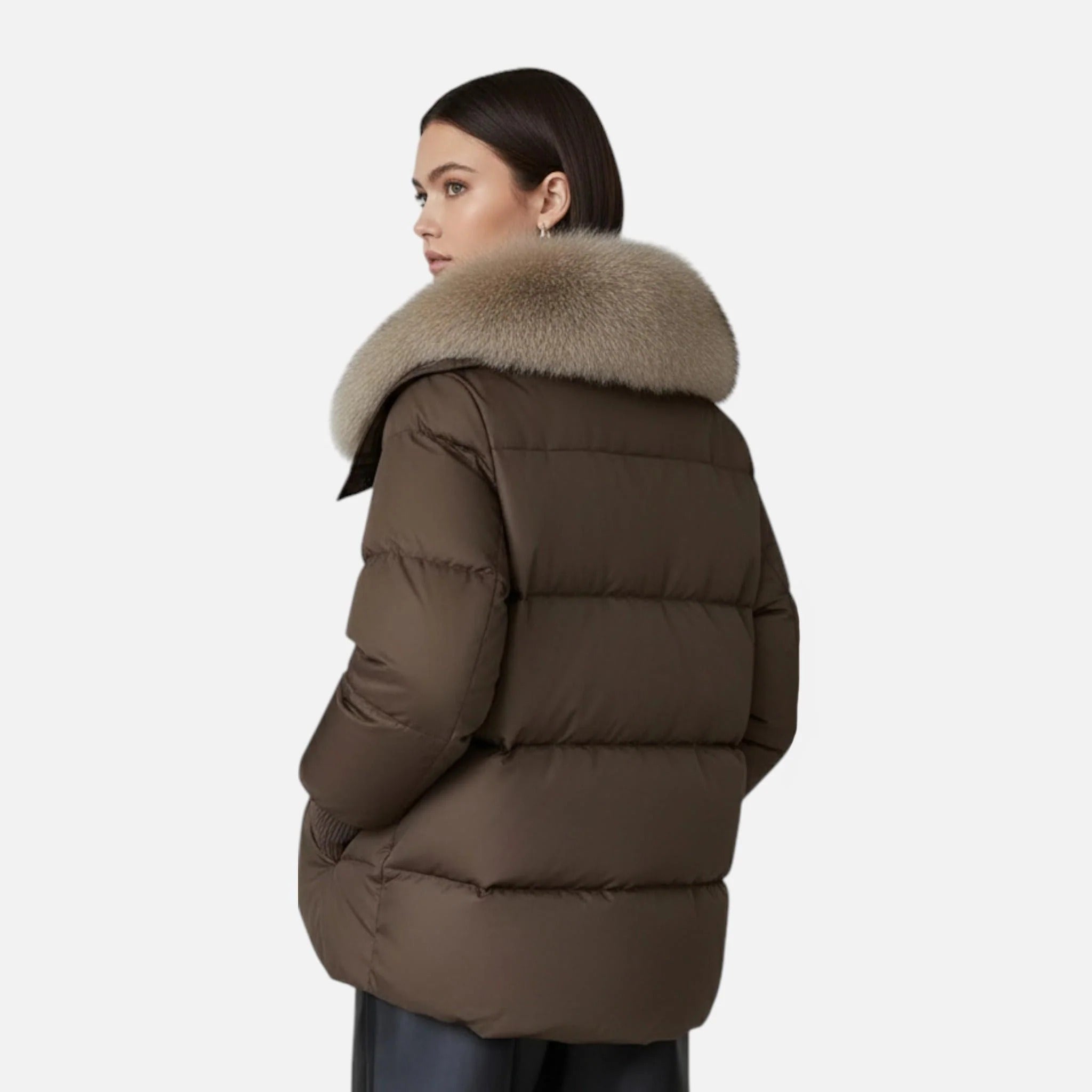 Moritz™ | Abrigo de invierno acolchado con lujoso cuello de piel