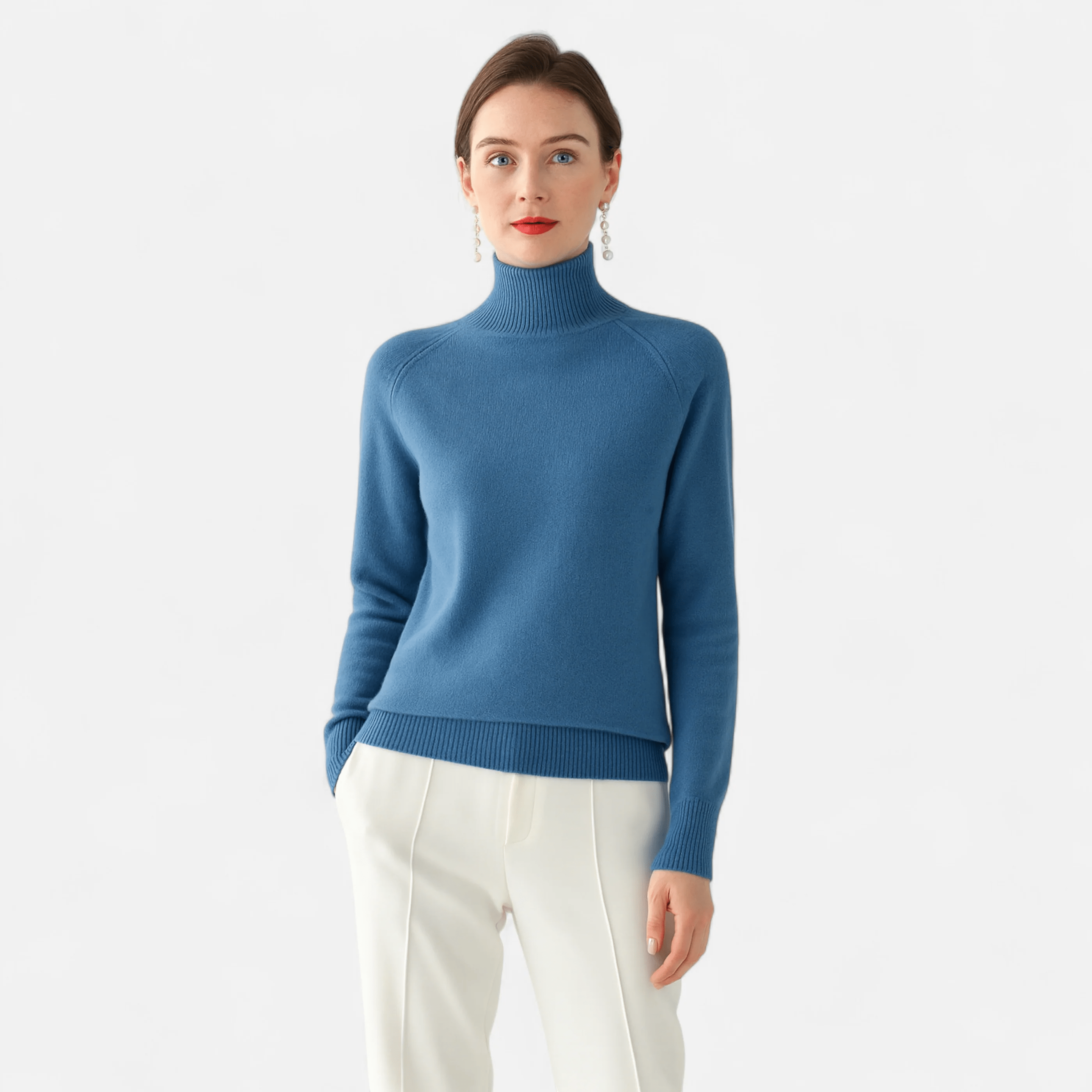 Moritz™ | Suéter de cuello alto de lana merino y cachemira para mujer
