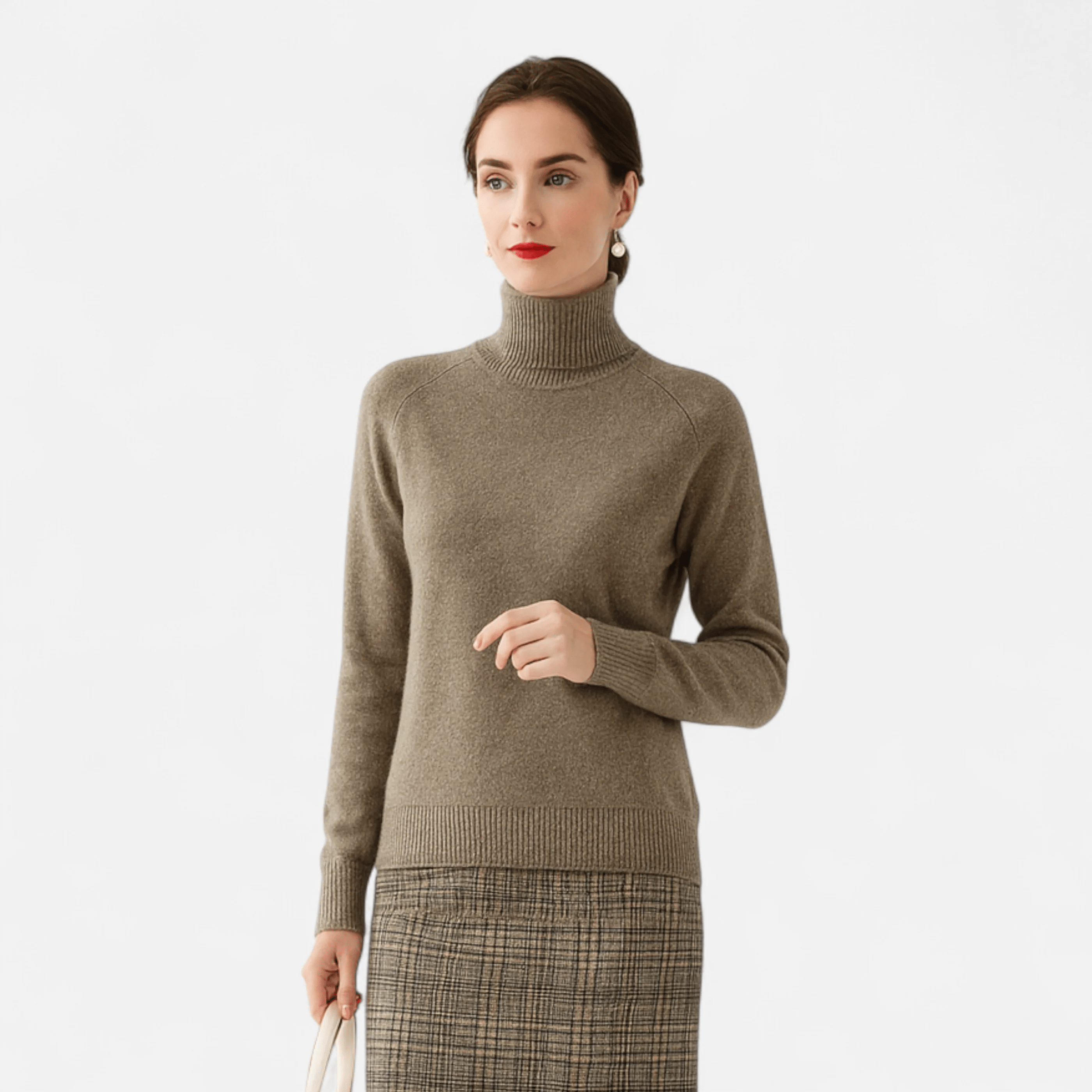 Moritz™ | Suéter de cuello alto de lana merino y cachemira para mujer
